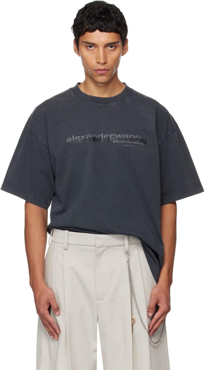 Majica kratkih rukava Alexander Wang Alexander Wang Short Sleeve T-Shirt Siva | UCC3251847