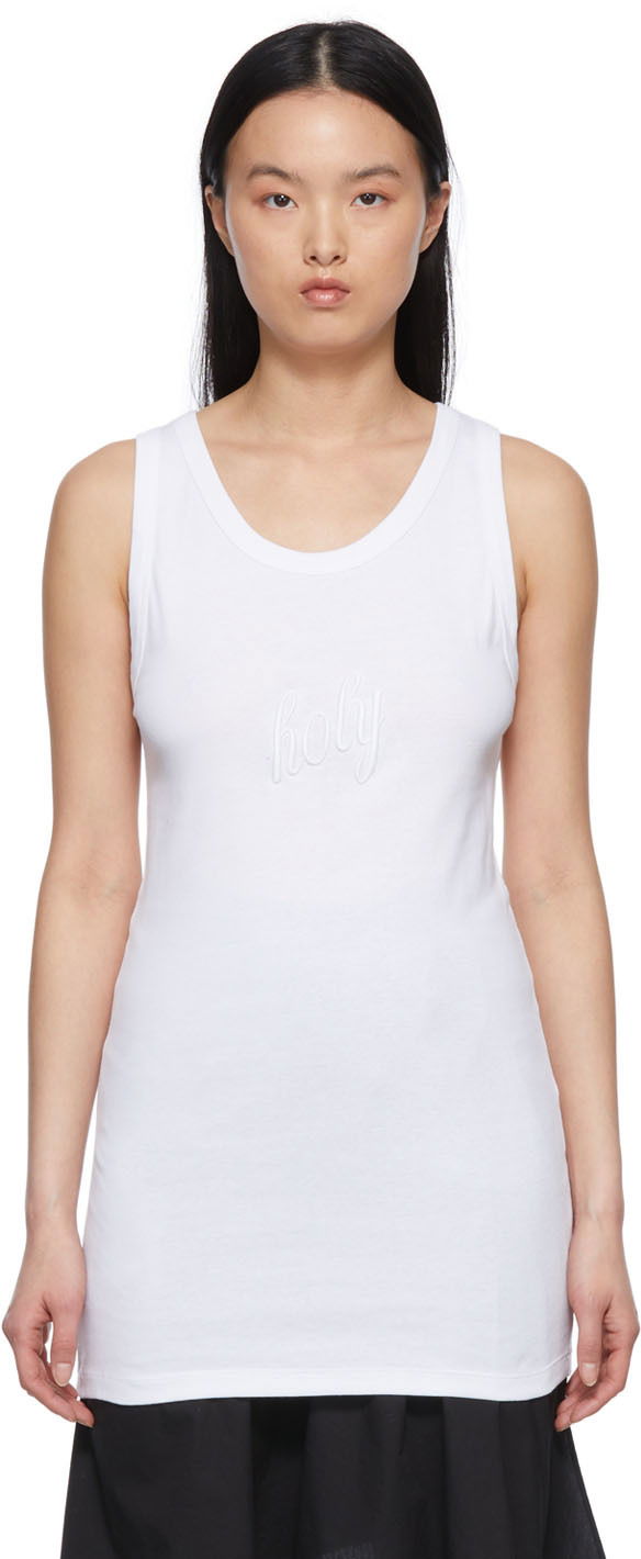 Majica bez rukava Ann Demeulemeester Seva White Tank Top Bijela | 2201-W-JE20-222-002