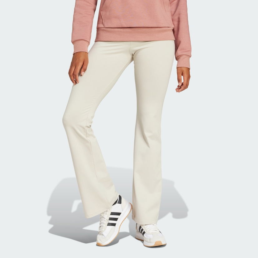 Tajice adidas Performance Essentials Small Logo Flared Leggings Bež | JD3072