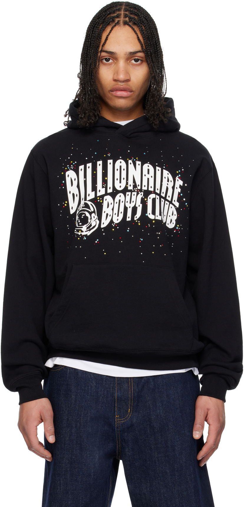 Dukserice BILLIONAIRE BOYS CLUB Billionaire Boys Club Embellished Arch Logo Popover Hoodie Crna | B25141