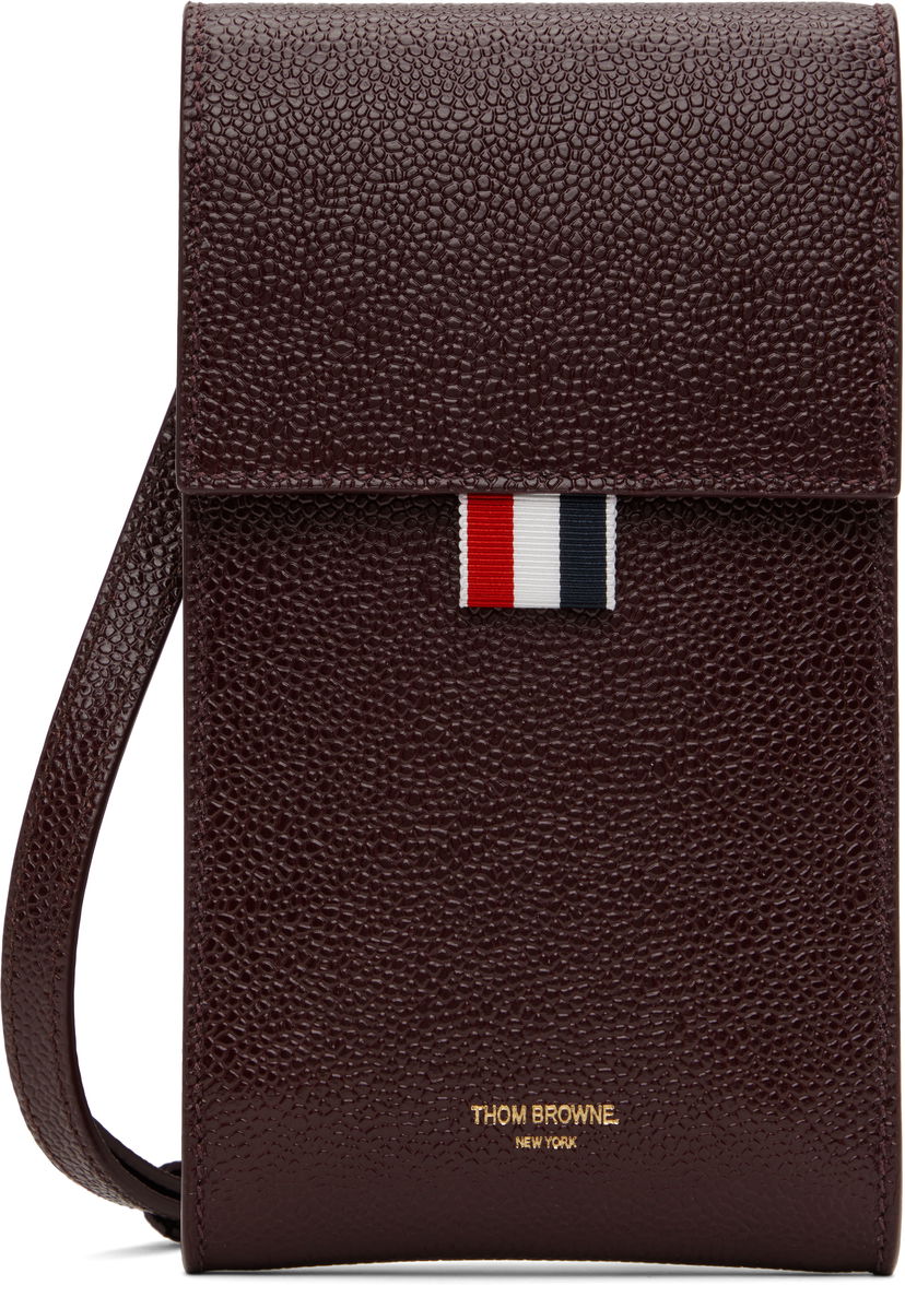 Novčanik Thom Browne Leather Crossbody Phone Pouch Smeđa | MAC113A-03542