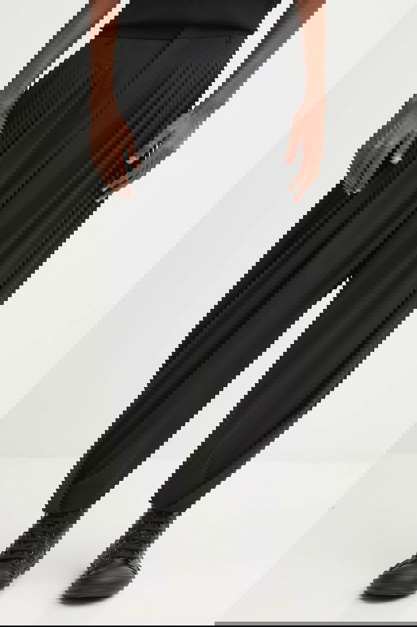 Hlače ADER ERROR Pleated Wide-Leg Slacks Crna | BO01FWSA0206BK, 0