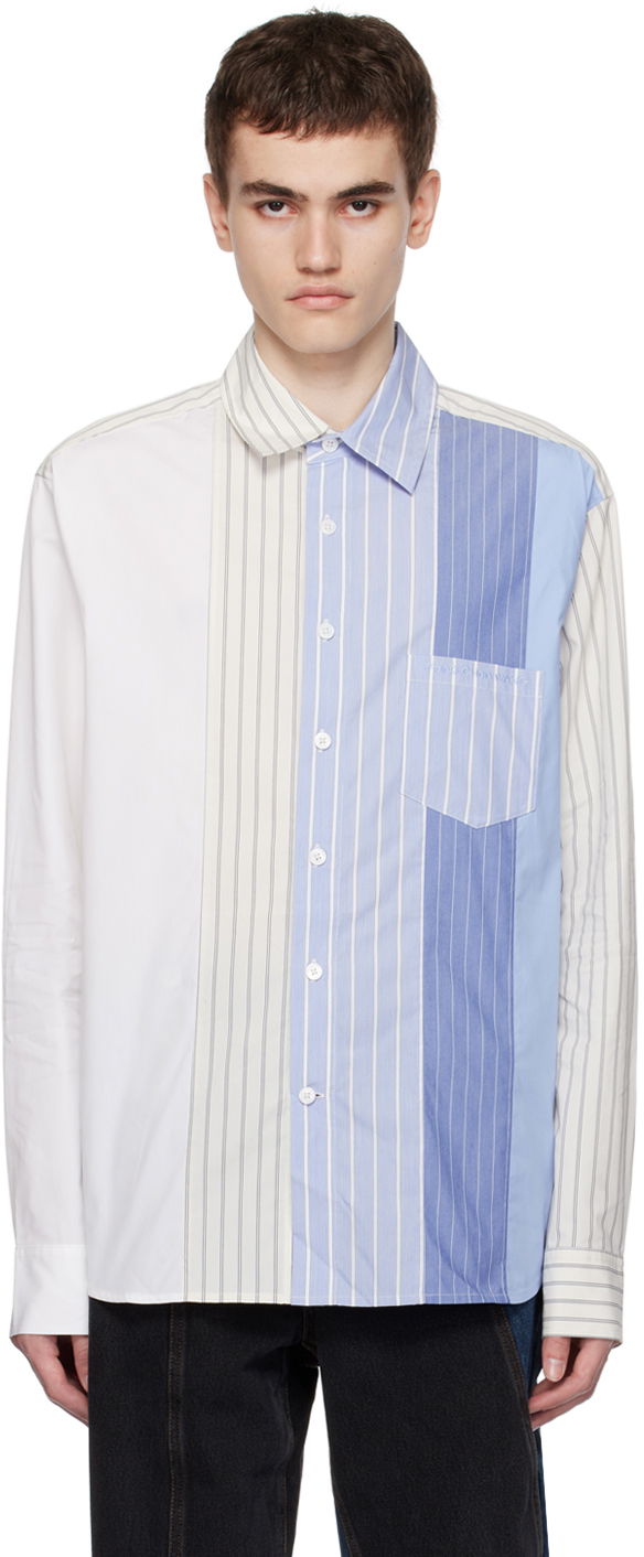 Košulja Feng Chen Wang Feng Chen Wang Paneled Shirt Plava | FMF16SR03