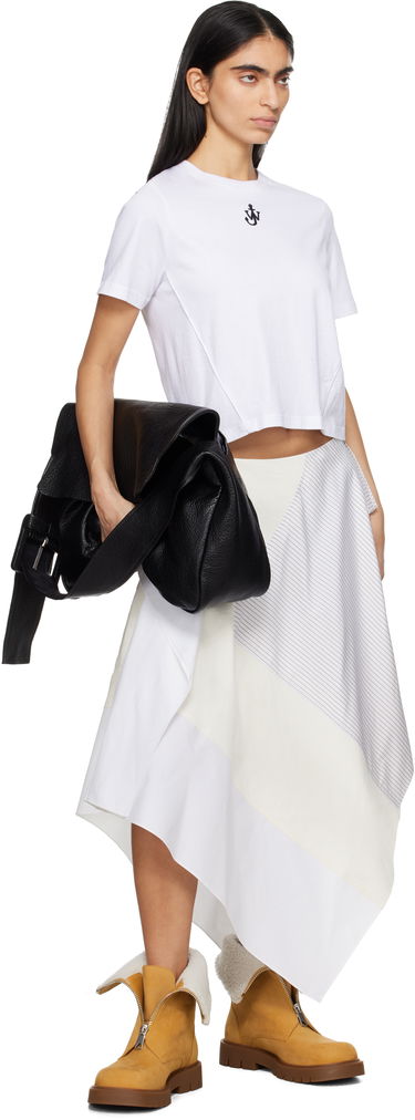 Crop top JW Anderson JW Anderson Anchor Logo Cropped T-Shirt Bijela | JT0259-PG1715, 3