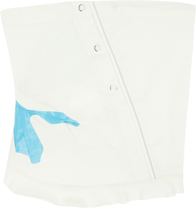 Crop top KIKO KOSTADINOV Kiko Kostadinov Alec K-Dart Gaiter Scarf Bijela | KKSS25GTR01-121
