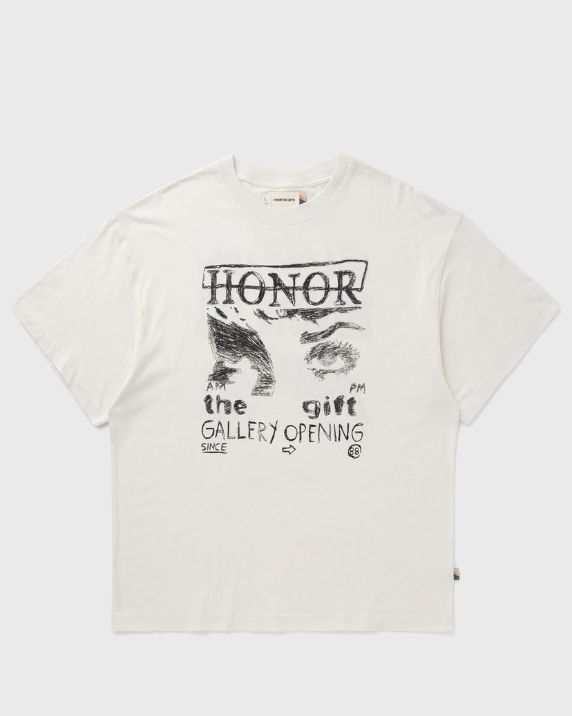 Majica kratkih rukava Honor The Gift Art That Reflects Gallery Opening Graphic T-Shirt Bijela | HTG250347-BONE