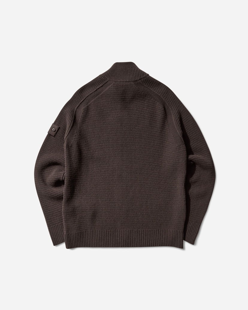 Džemper Stone Island Geelong Wool Zip-Up Cardigan Smeđa | K2S15-5100083-S00FG V0070