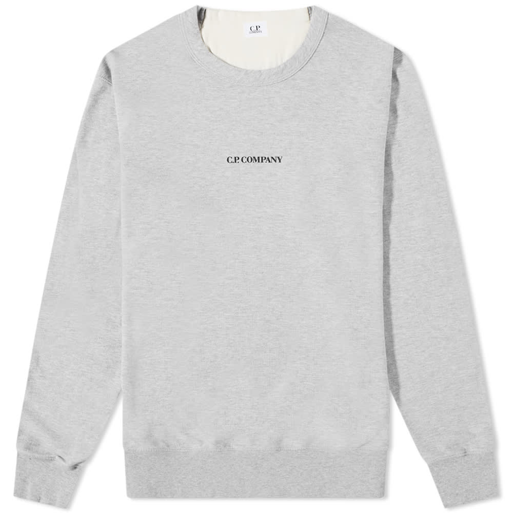 Džemper C.P. Company Centre Logo Crewneck Siva | 13CMSS161A-002246G-M93, 0