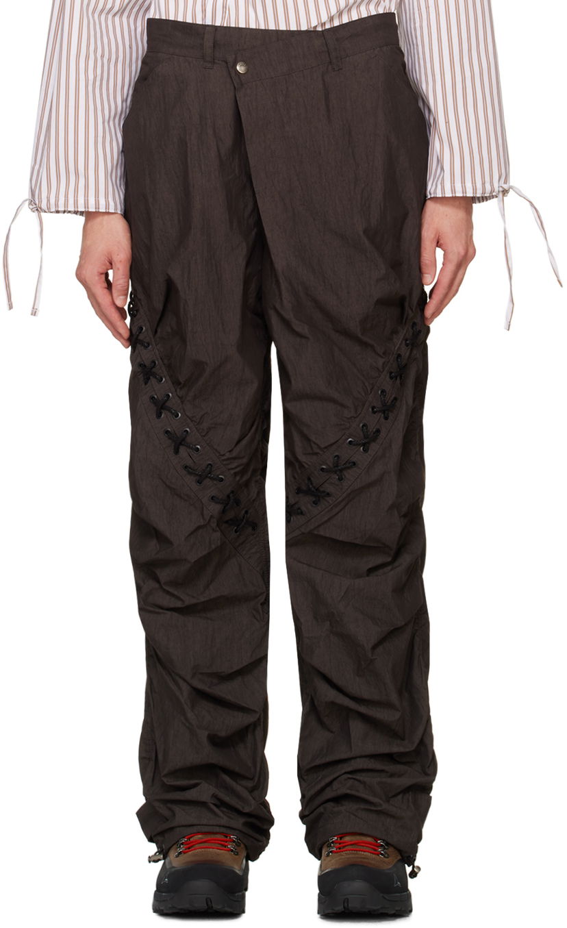 Cargo hlače Andersson Bell Lace-Up Trousers Crna | apa737m