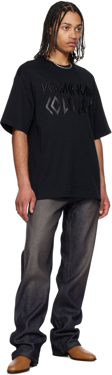 Majica kratkih rukava Versace Versace Jeans Couture Logo Metal Patch T-Shirt Crna | E78GAHE02_ECJ01E, 3