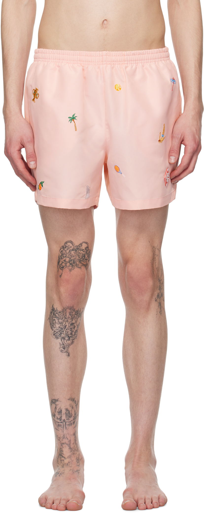 Kupaći kostimi Casablanca Casablanca Embroidered Motif Swim Shorts Ružičasta | MPS25-TR-032-01