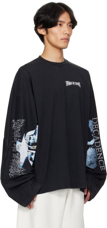 Majica kratkih rukava VETEMENTS Vetements Cradle of Filth 'Decadence' Cut-Up Longsleeve T-Shirt Crna | UCF76LS980B, 1