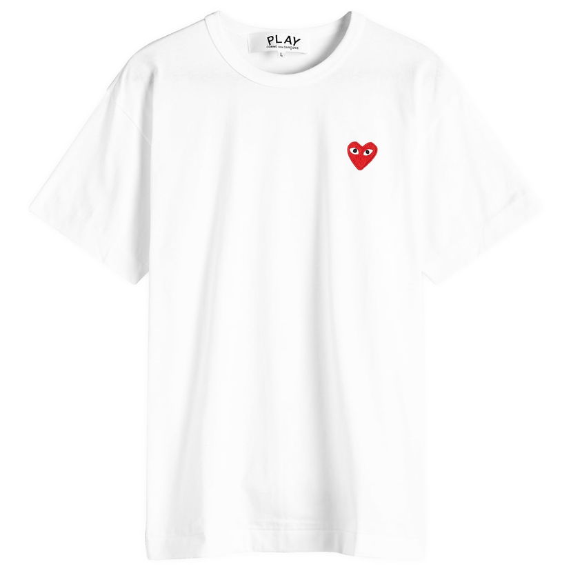 Majica kratkih rukava Comme des Garçons Play Logo T-Shirt Bijela | AX-T108-051-2