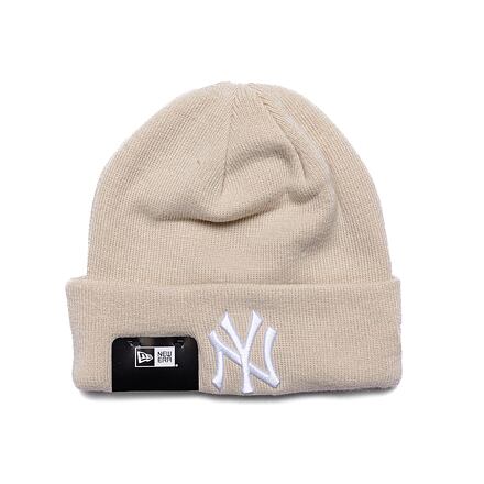 Kapica New Era MLB Womens Essential Cuff Beanie New York Yankees One Size Bež | 60348860