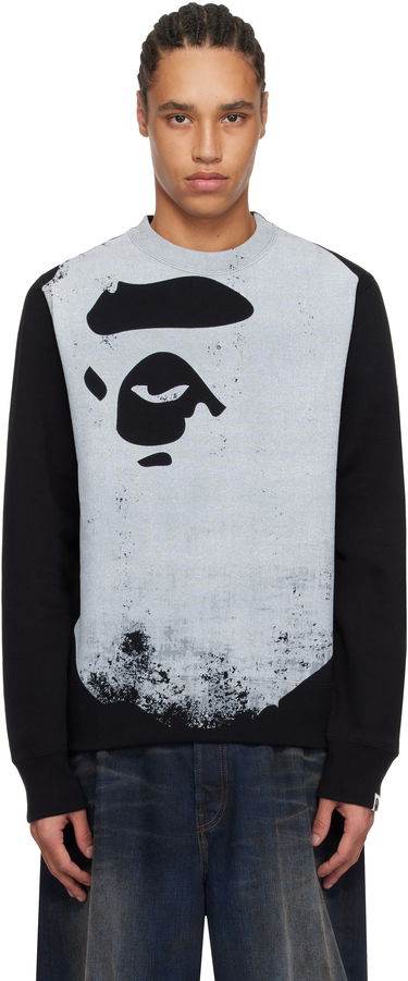 Džemper BAPE A Bathing Ape Ape Head Over Print Sweatshirt Siva | 001SWK801006M, 0