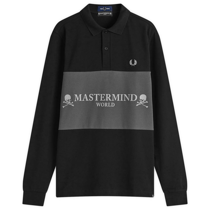 Polo majica Fred Perry Long Sleeve Polo Shirt Crna | SM8175-BLK