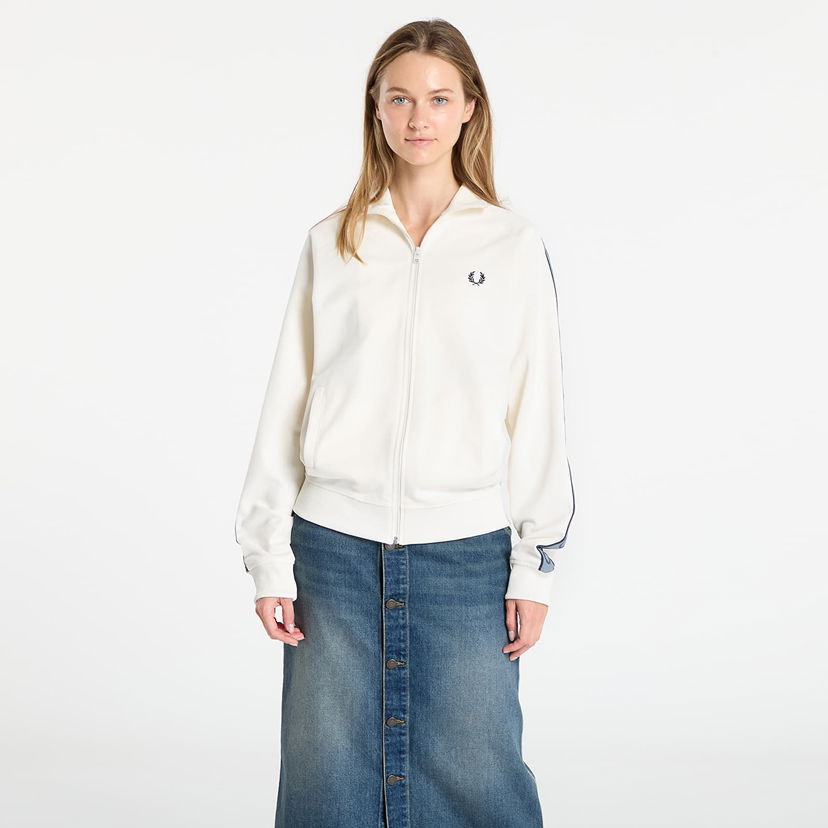 Jakna Fred Perry Fred Perry Contrast Tape Track Jacket Bijela | J5557 729