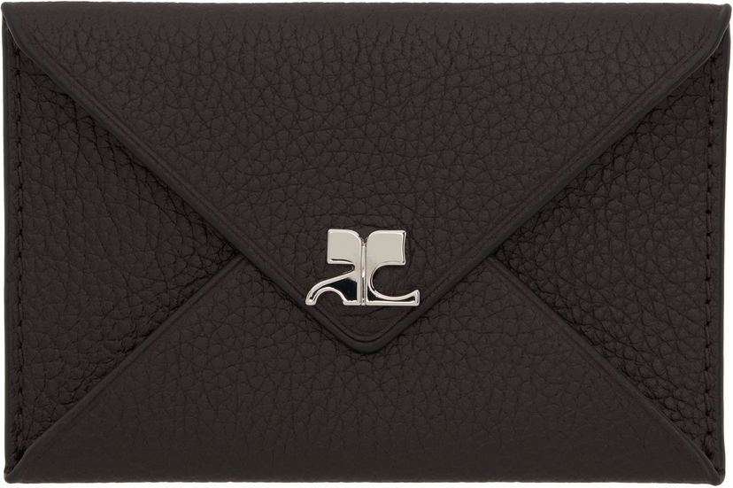 Novčanik Courrèges Grained Leather Card Holder Smeđa | 124GPM011CV0016