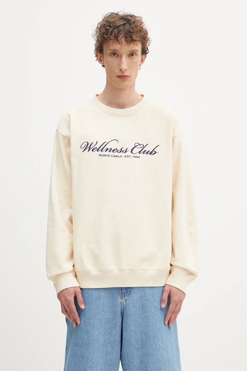 Dukserice Sporty & Rich Sporty & Rich Wellness Club Embroidered Sweatshirt Bež | ST071620081CR01