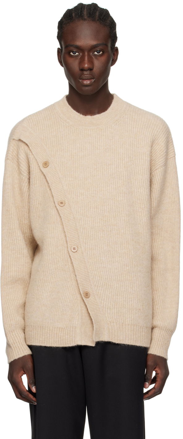 Džemper Jacquemus Le Chouchou 'Le Cardigan Pau' Cardigan Bež | 24E245KN109-2343