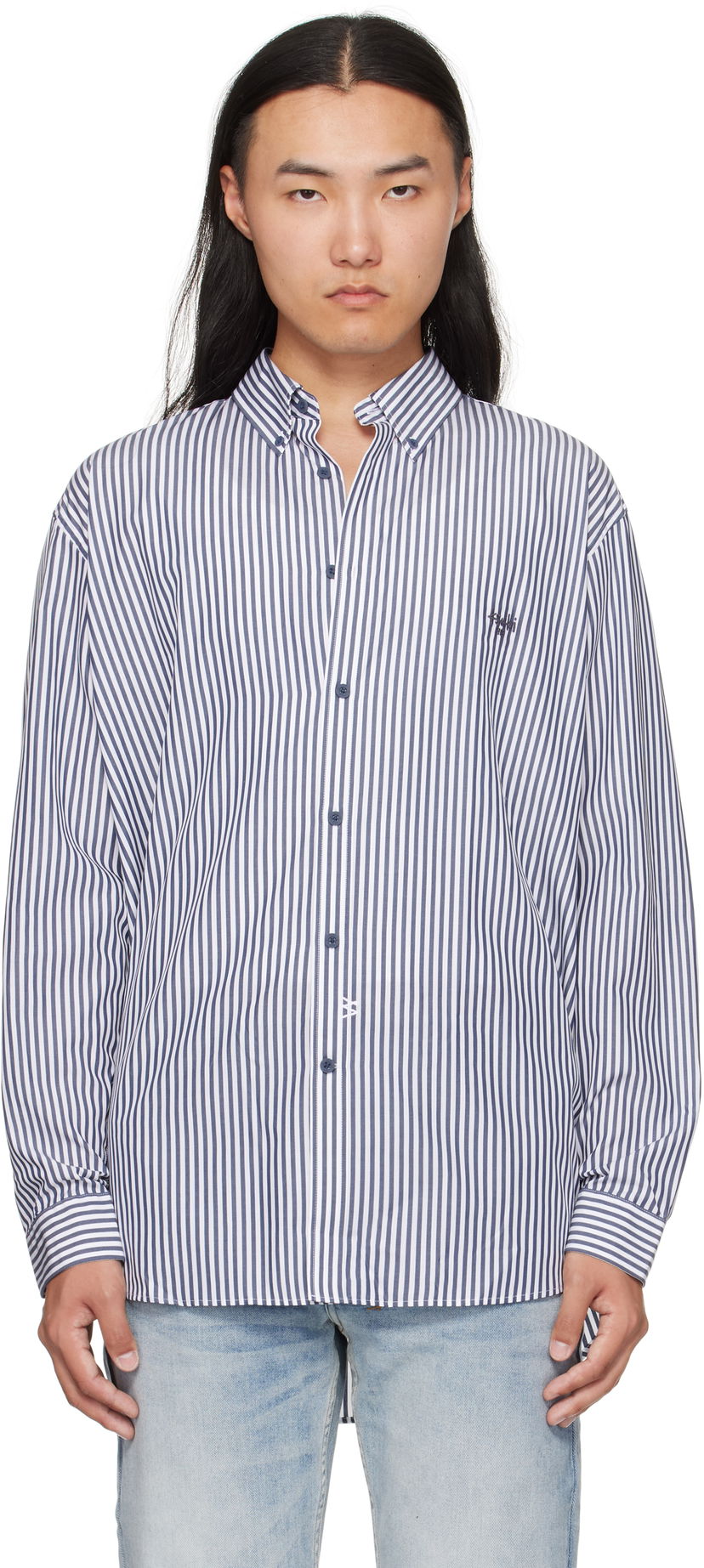 Košulja Ksubi Ksubi KSignature Long Sleeve Shirt Plava | MFA25SH020