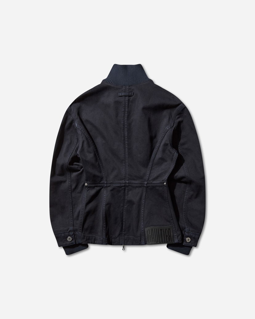 Jakna Jean Paul Gaultier Slit Denim Jacket Tamnoplava | 2504WJA011W049 59