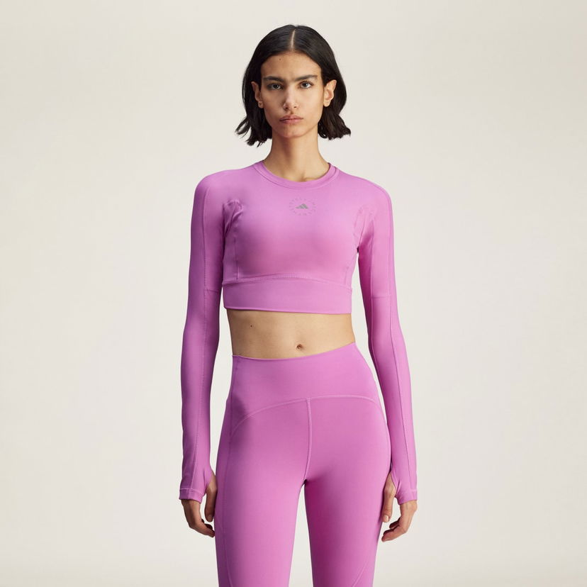 Crop top adidas Performance adidas by Stella McCartney TrueStrength Cropped Yoga Long Sleeve Top Ljubičasta | JJ1644