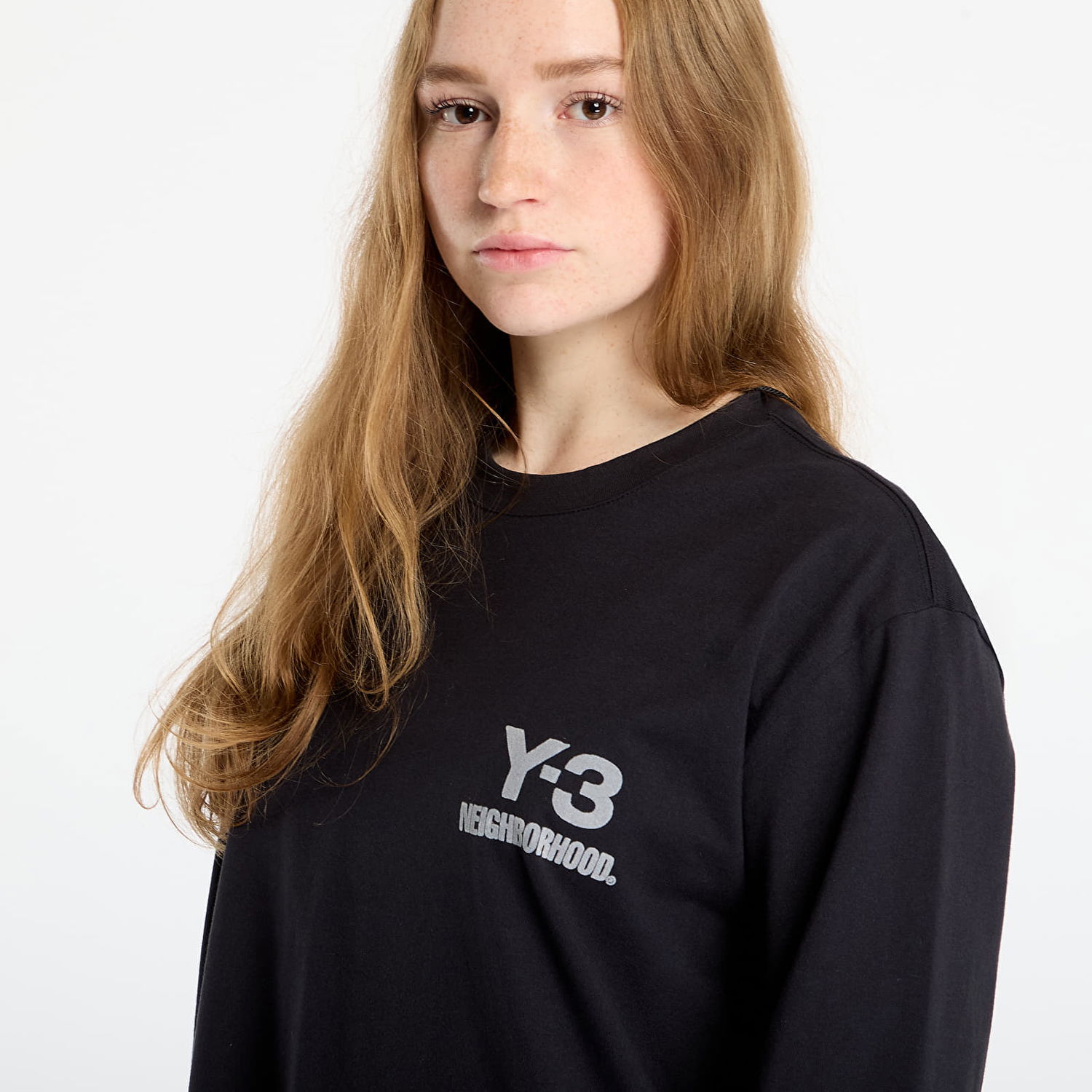 Majica kratkih rukava Y-3 Y-3 x Neighborhood Logo Long Sleeve Tee Crna | JW7001, 1