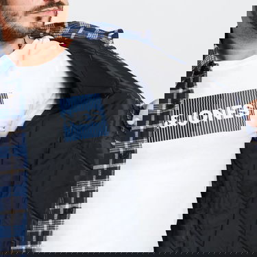 Jakna Urban Classics Plaid Quilted Shirt Jacket Plava | TB3829 blue, 3