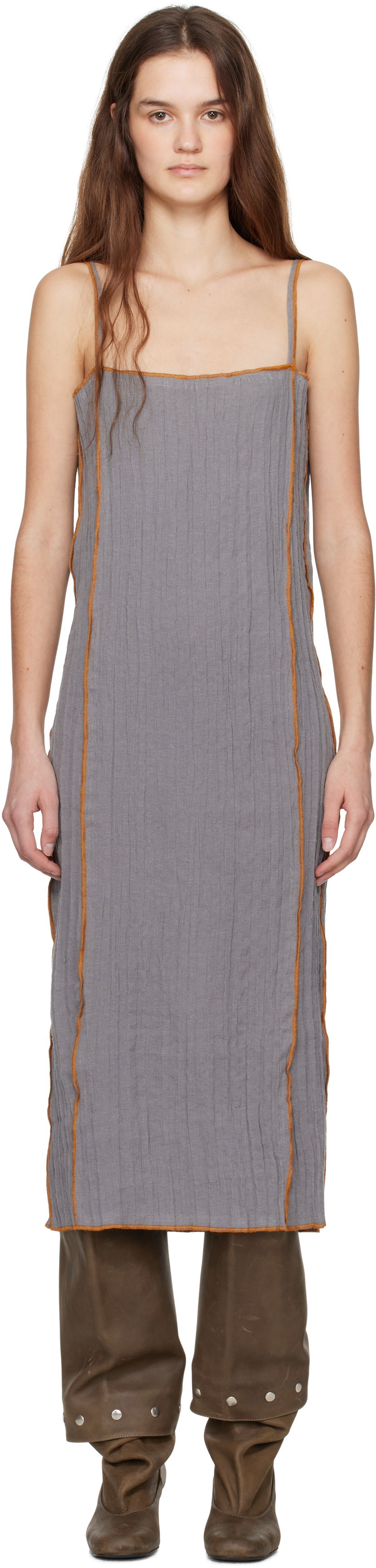 Haljina Baserange Baserange Shok Midi Dress Siva | DRSKS-LC-SP25