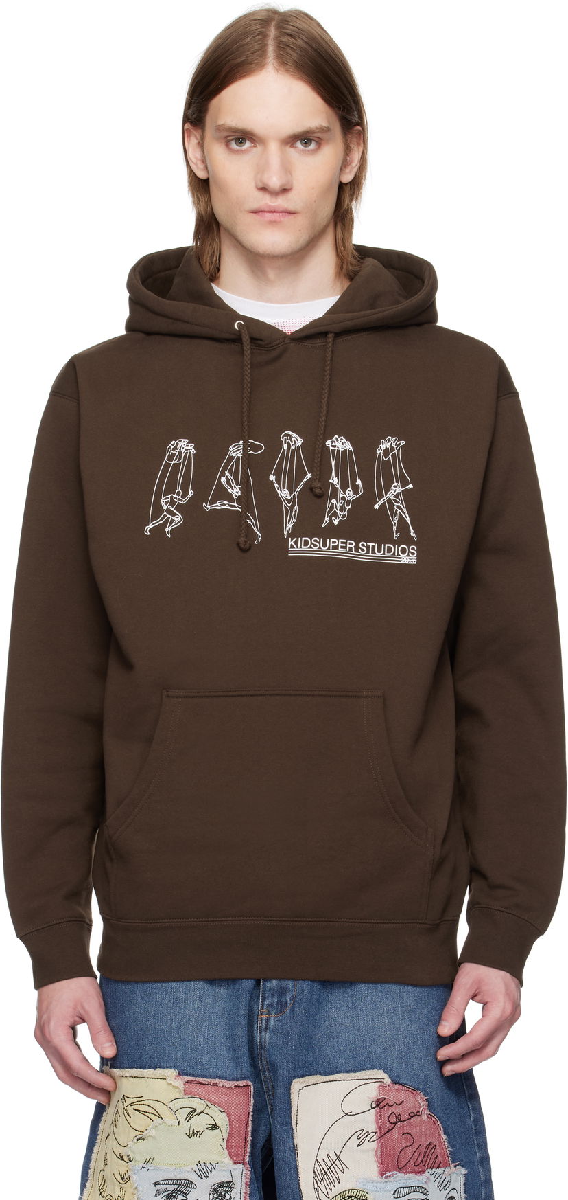 Dukserice KidSuper KidSuper String Puppet Hoodie Smeđa | SS25-HD-02