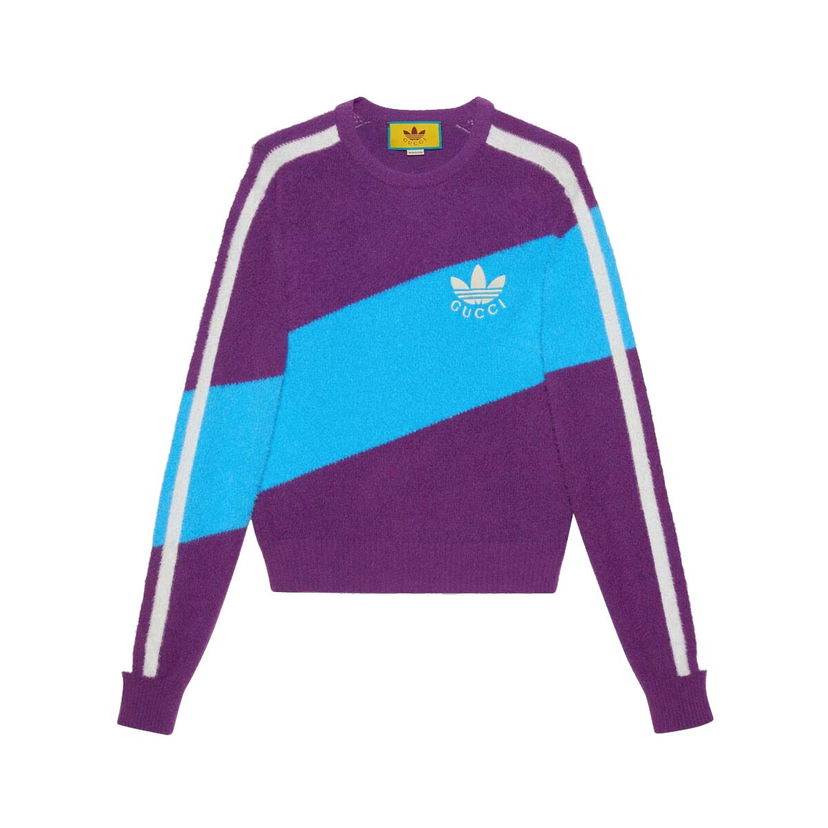Dukserice Gucci adidas x Wool Shirt Purple/Light Blue Ljubičasta | ‎723092 XKCTZ 5998