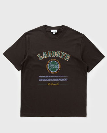 Majica kratkih rukava Lacoste Short Sleeve Crew Neck T-Shirt Tennis Heritage Smeđa | TH5910-SKB, 2
