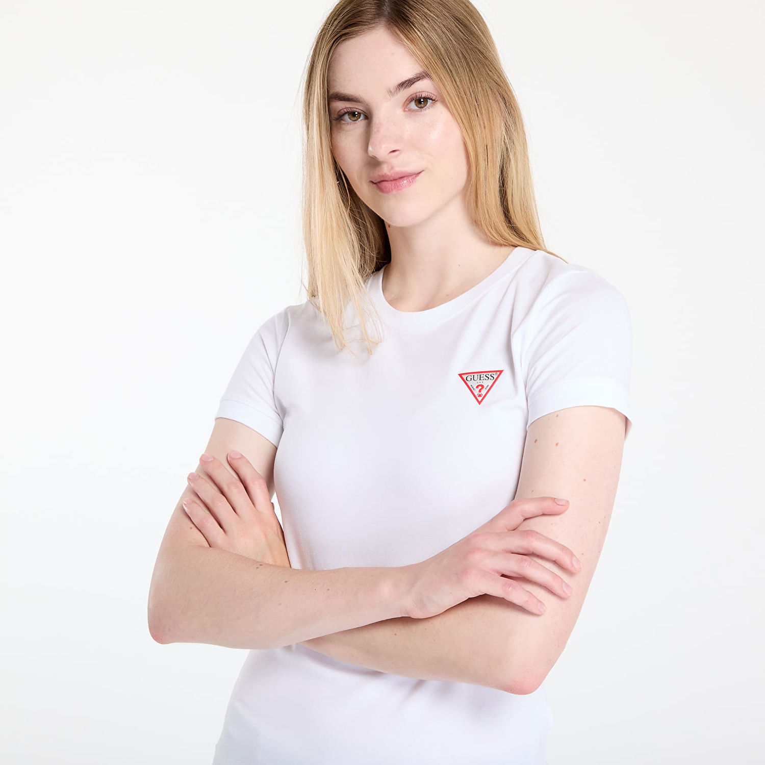 Majica kratkih rukava GUESS Mini Triangle Tee Crna | W2YI44.J1314, 1