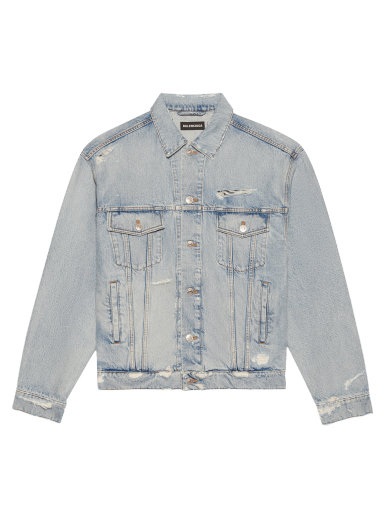 Jakna Balenciaga Large Fit Denim Jacket Plava | 664329 TBP48 8961