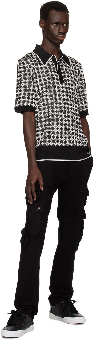 Polo majica AMIRI Amiri MA Quad Polo Crna | AMKNPO1058, 3