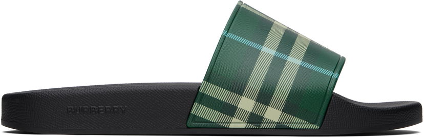 Dodaci Burberry Burberry Check Pool Slides Zelena | 8113264