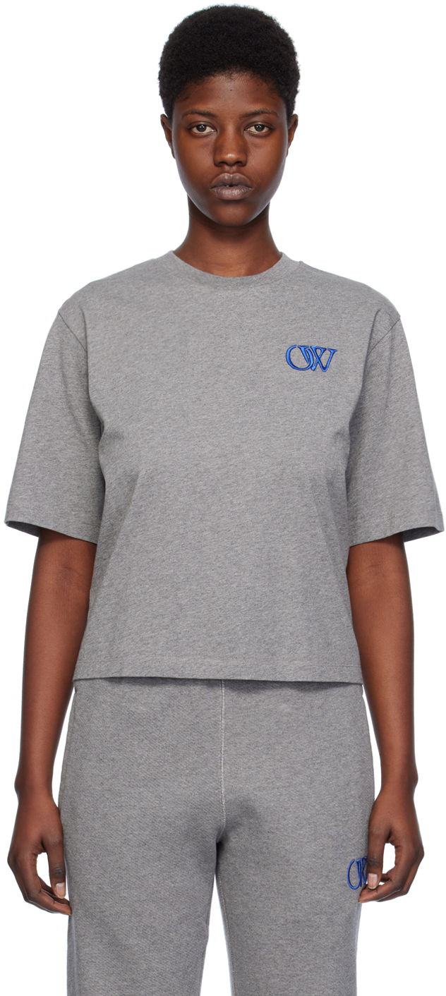Majica kratkih rukava Off-White Ow Basic T-Shirt Siva | OWAA124S24JER0060846