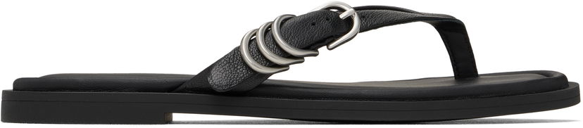 Njega cipela rag & bone Rag & Bone Gia Leather Thong Sandals Crna | WFF25SF1003LE03