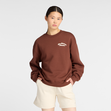 Dukserice New Balance Athletics Crewneck Sweatshirt Smeđa | NBWT53516ROK, 0