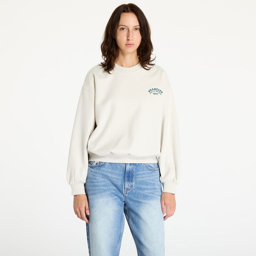 Dukserice Wrangler Oversized Sweat Vintage White Bijela | 112356457