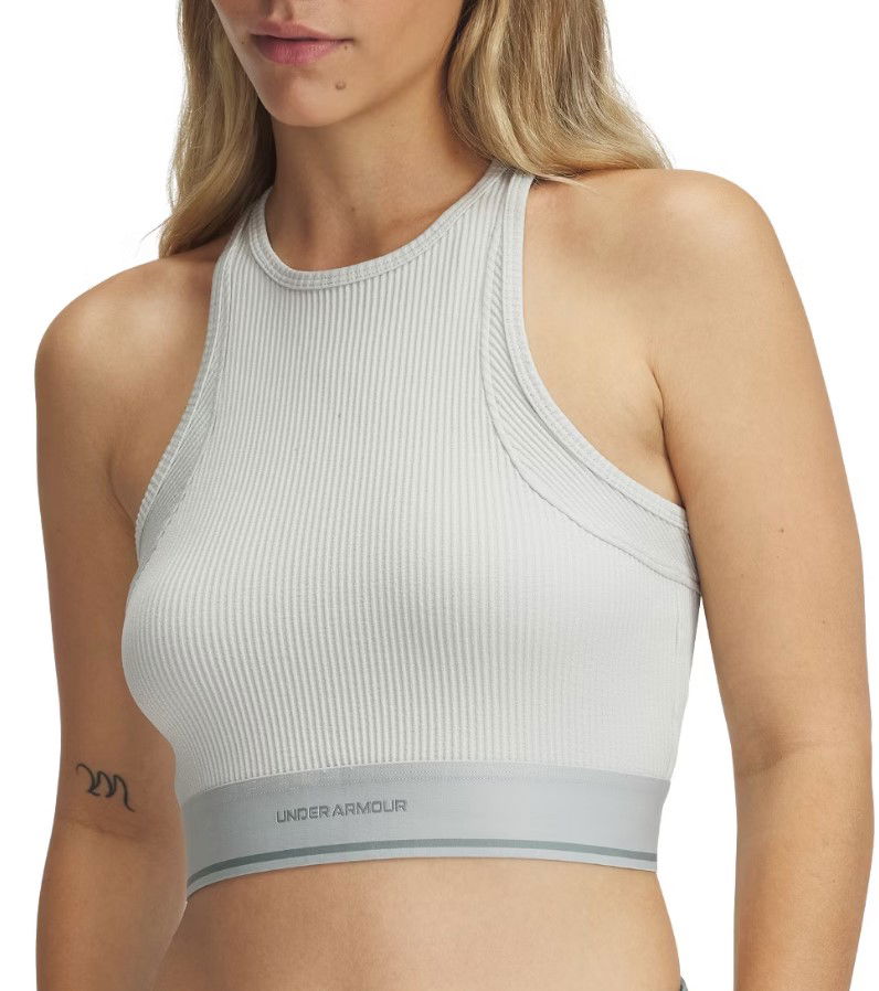 Majica bez rukava Under Armour UA Meridian Rib Branded Tank Top Siva | 1389641-377