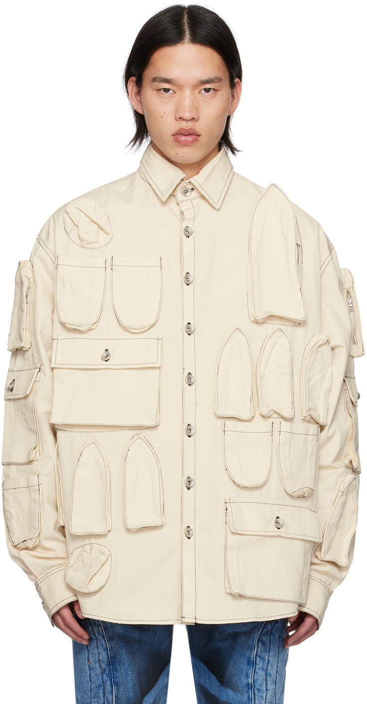 Kaputi Who Decides War Who Decides War Multi-Pocket Utility Coat Bež | 1131160019SS24
