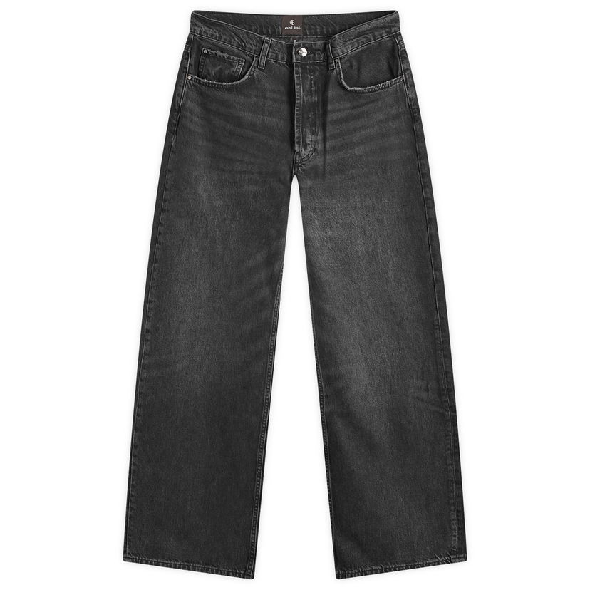 Jeans Anine Bing Manon Dark Grey Denim Jeans 26" Crna | A-06-10593-WHG21