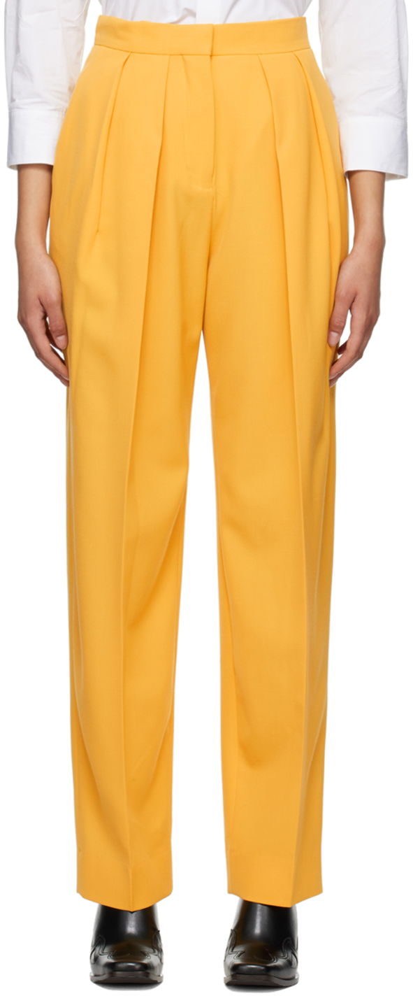 Hlače Stella McCartney Stella McCartney Pleated Trousers Žuta | 6400643AU701