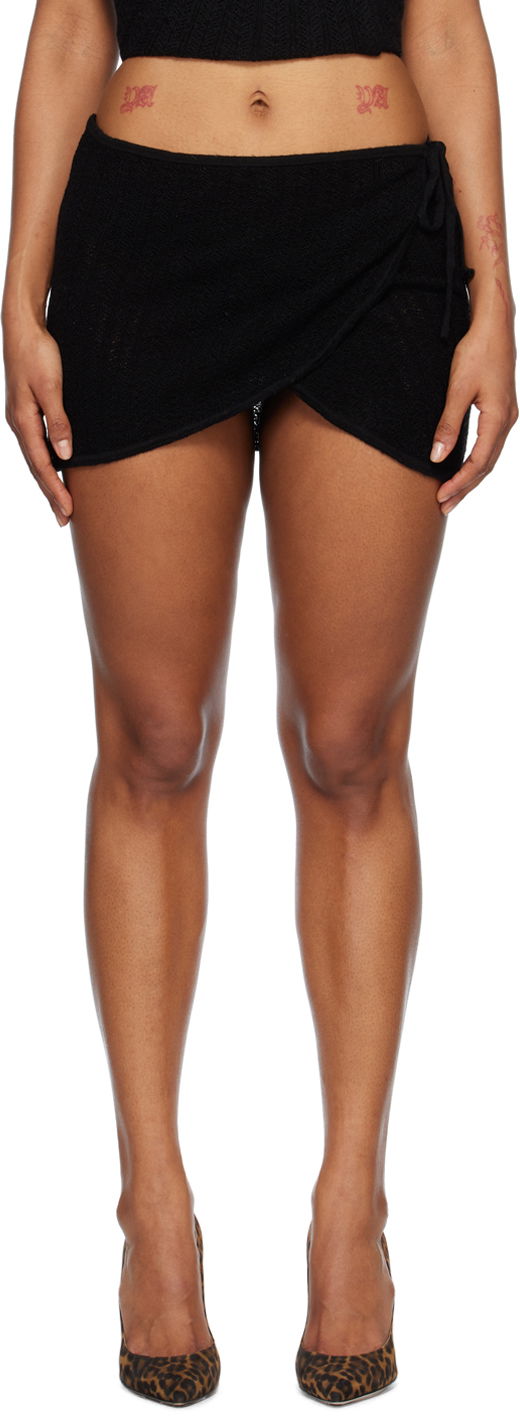 Suknja Miaou Miaou Cleo Wrap Miniskirt Crna | 4026CRWBLK