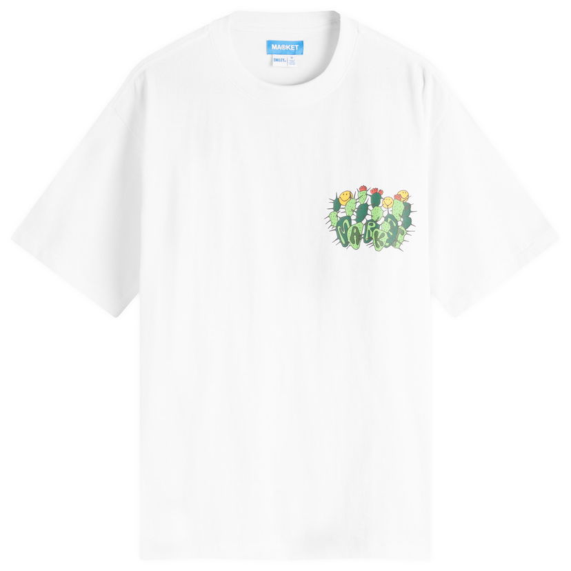 Majica kratkih rukava MARKET Smiley Cactus Graphic Tee, Size Large Bijela | 399002186-WHT