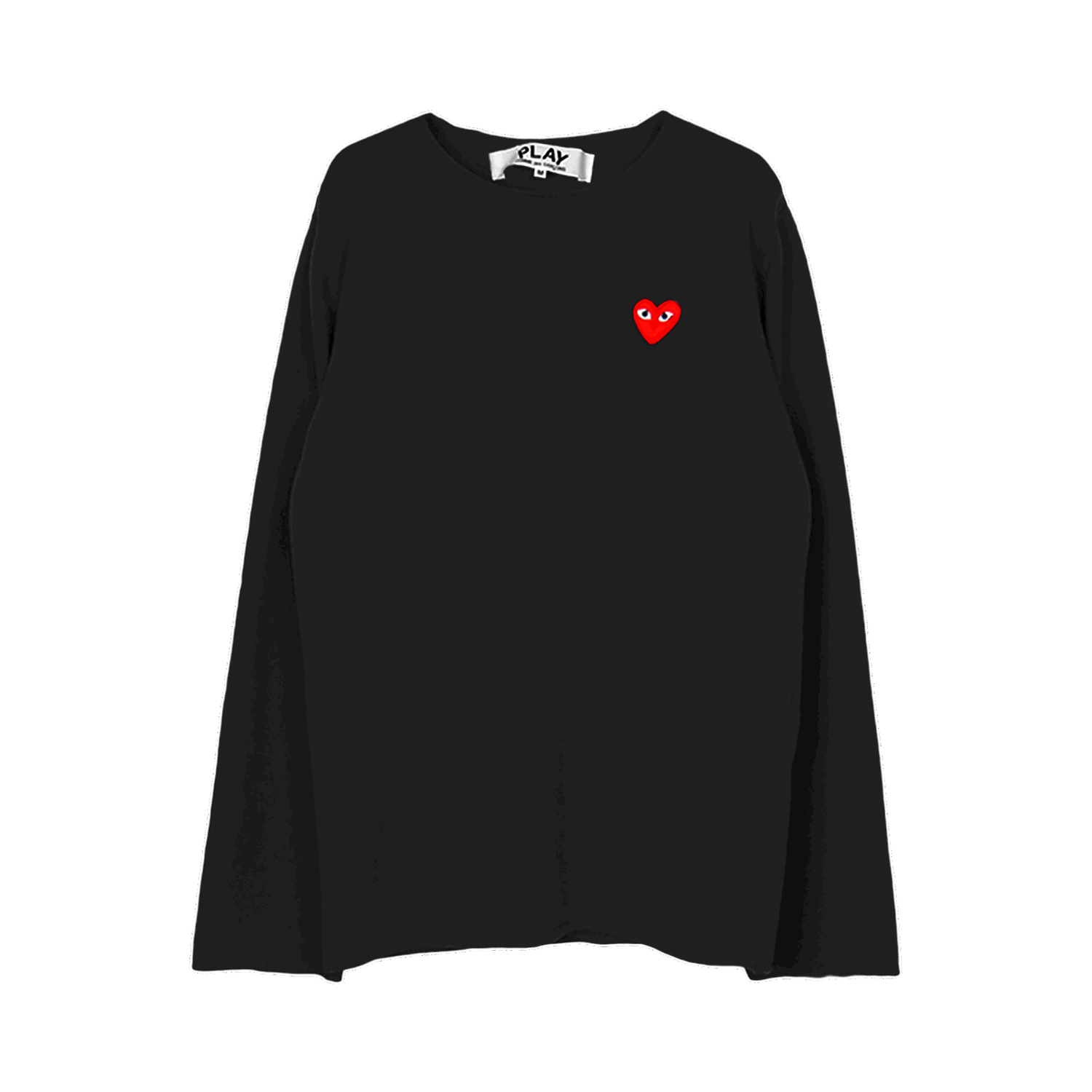Džemper Comme des Garçons PLAY Red Heart Crewneck Crna | AZ N068 051 1, 0