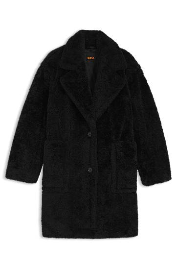 Kaputi BOSS Teddy coat with adjustable collar Crna | 50548583, 0