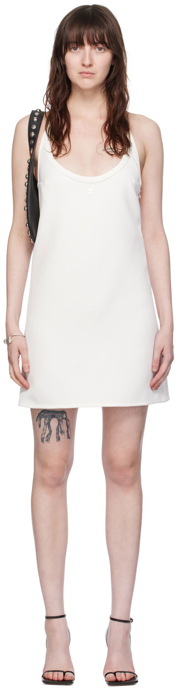 Haljina Courrèges Babydoll Minidress Bijela | 124CRO377PL0007